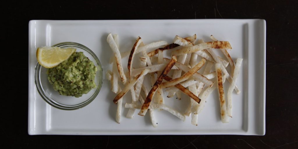 Turnip Oven Fries with Avocado Dip – Guest Post by The Naked Fig
