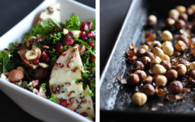 Black Quinoa Salad with Kale – Topped with Crunchy Apples & Toasted Hazelnuts