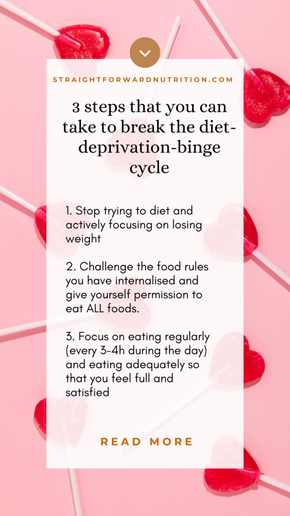 How to break the diet deprivation binge cycle